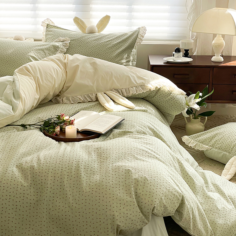 法式四件套全棉碎花公主风小清新