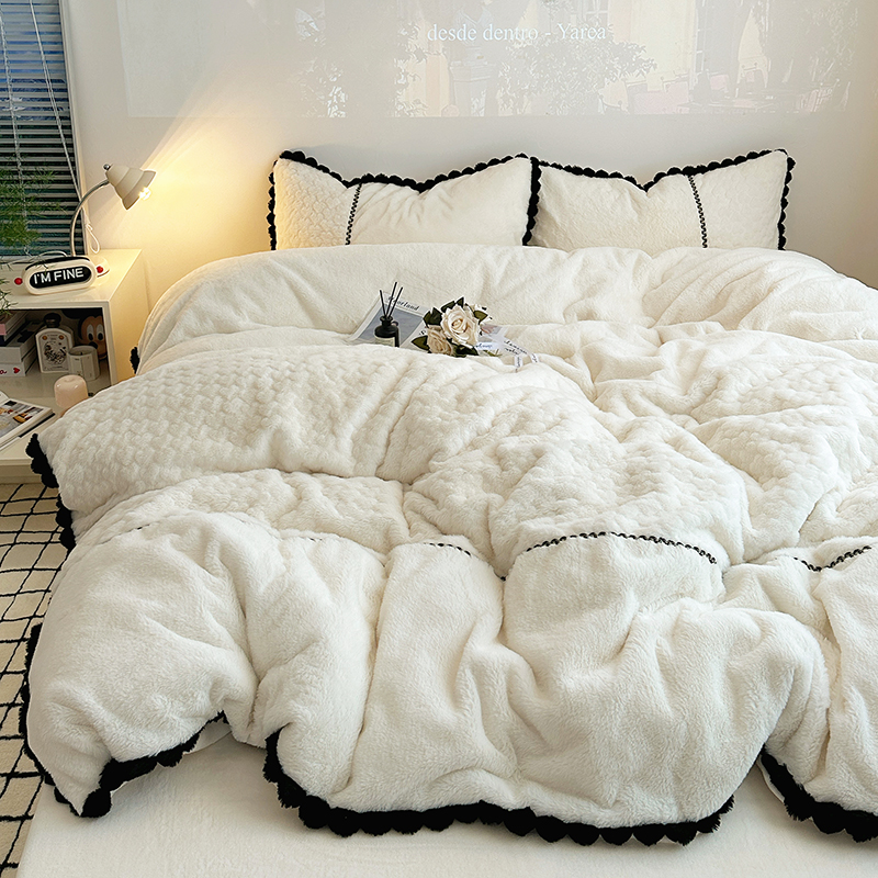 可爱四件套兔兔绒冬季加绒公主风