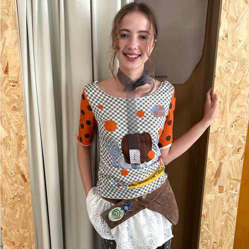 原创设计3D立体图案面料很透气哦