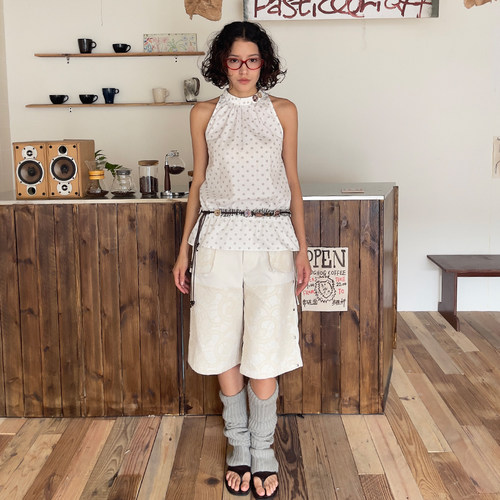 甜美蕾丝拼接直筒裤女