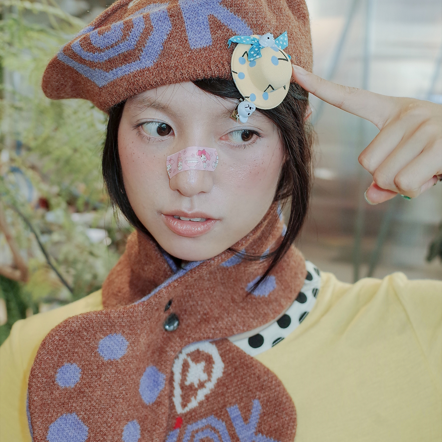 UnsocialNight针织围巾贝雷帽