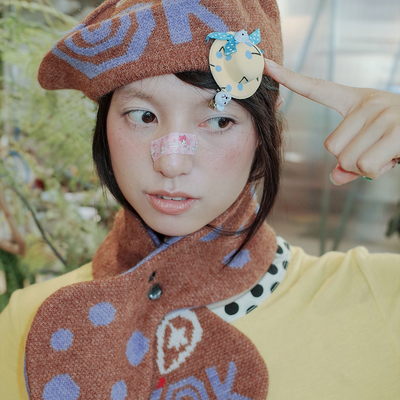 UnsocialNight针织围巾贝雷帽