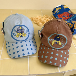 UnsocialNigh原创小众设计插画印花星星Taichi Dog鸭舌帽女百搭