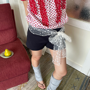 UnsocialNight夏季新品原创设计黑色蝴蝶结显瘦百搭休闲黑短裤女