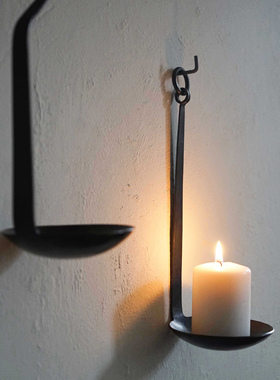 触造TOUGE 铁艺挂勺烛台 手工锻造空间装饰