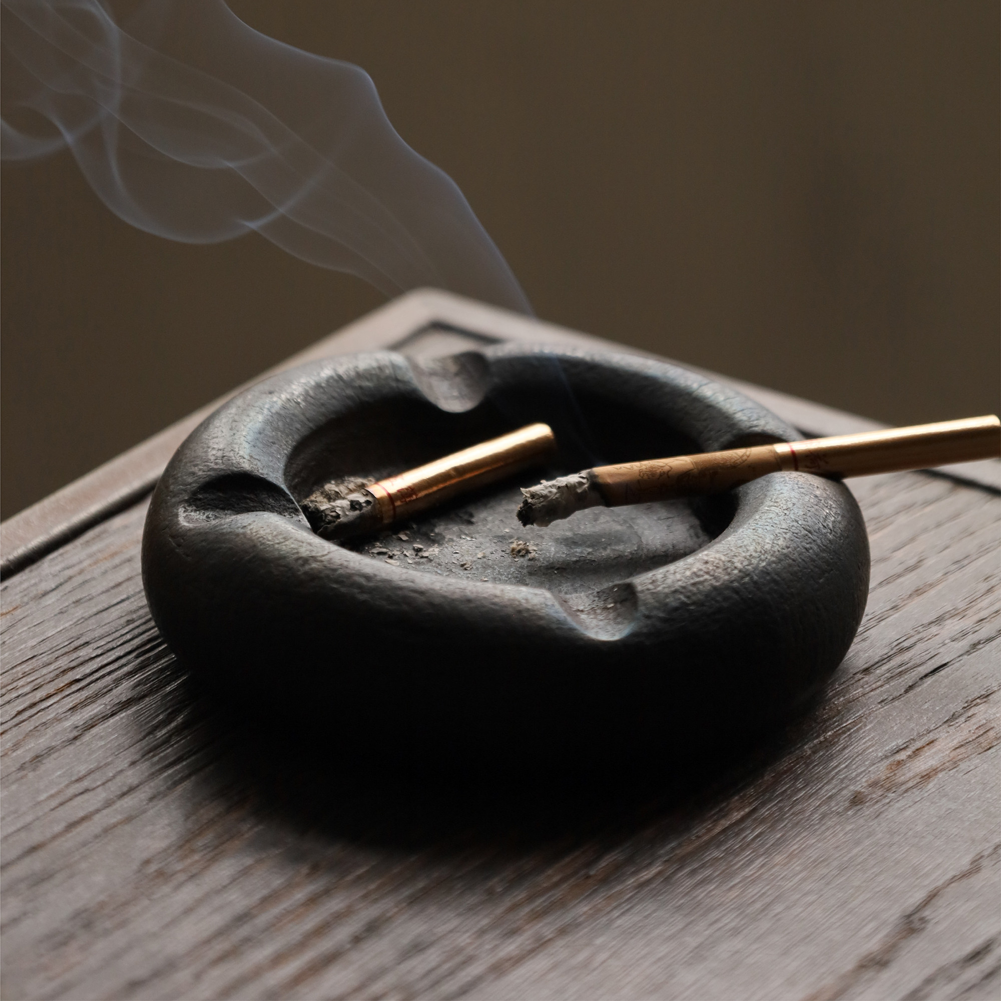 触造 铁艺烟灰缸 复古创意手作家用烟灰缸 桌面装饰手工艺品礼物