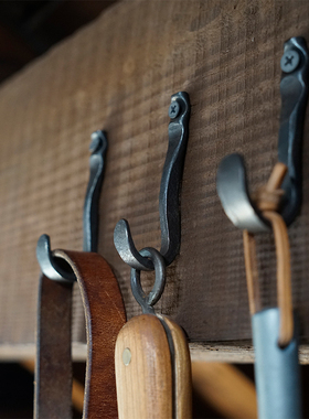 触造 铁艺挂钩 手工锻造钩空间装饰