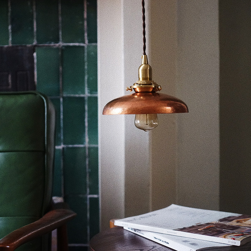 触造TOUGE 紫铜吊灯手工锻打灯罩非遗手艺 民宿餐厅吧台玄关