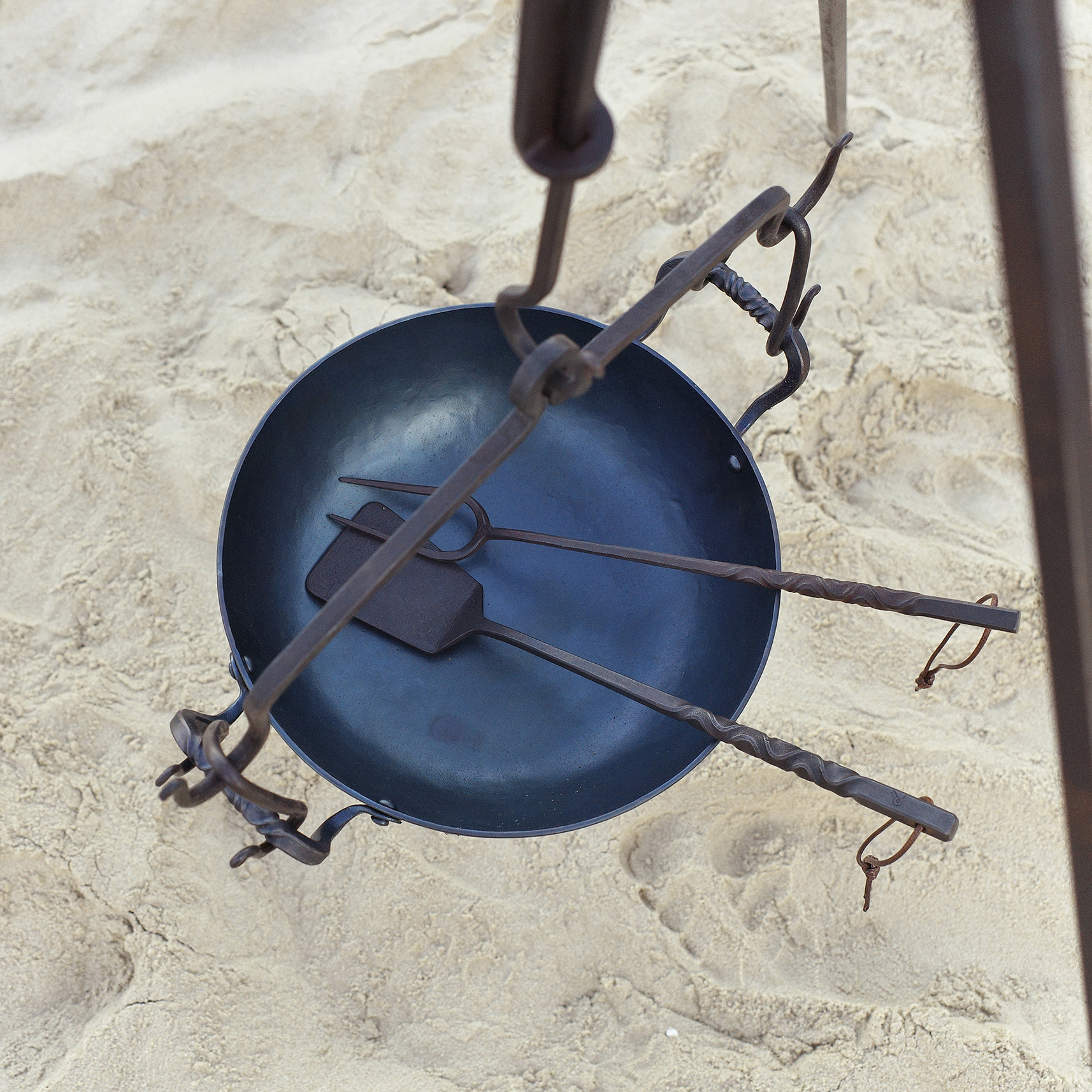 户外露营手工锻造烧烤铲烧烤叉