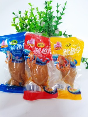 真味渔坊鱿鱼仔原味炭烧烤香辣500g即食海鲜小鱿鱼墨鱼仔海兔