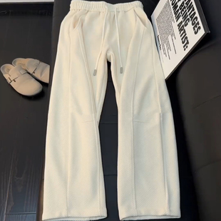 休闲长裤 雪尼尔弯刀卫裤 子垂感高级感宽松美式 秋冬加绒重磅裤 男款