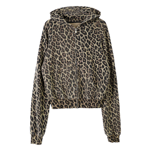 复古豹纹短外套女冬季新款时尚气质显瘦休闲风外套