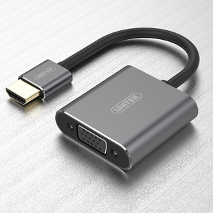 优越者hdmi转vga线转换器电脑投影仪连接线高清转vga转接头带音频