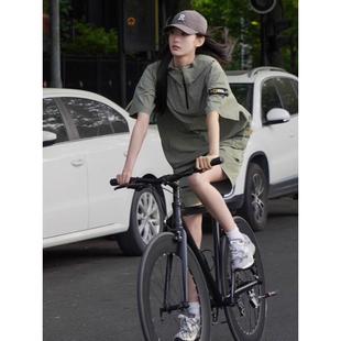 时尚 港风甜酷chic休闲运动套装 防晒外套短裤 女夏季 两件套 2025新款