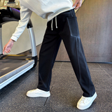 冬季弯刀裤加绒卫裤水洗针织休闲直筒裤C207-5083-P78控108，男装休闲裤，电商C207