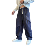 冬季新款男士工装卫裤针织休闲直筒裤C207-1162-P68控98，男装休闲裤，电商C207