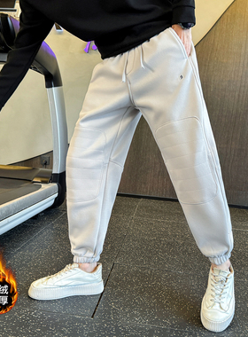 男士加绒卫裤针织休闲裤束脚裤 C207-70019-P68控98