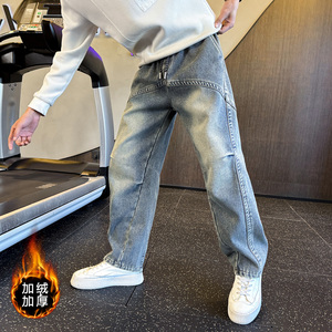 冬季加绒牛仔裤男士新款直筒裤 C207-1155-P69控99加绒P79，男装牛仔裤，电商C207