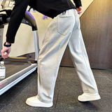 冬季新款男士卫裤针织休闲弯刀直筒裤C207-1118-P65控95，男装休闲裤，电商C207