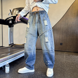 2025秋冬新款男士重工水洗破洞牛仔裤C207-2588-P75控105，男装牛仔裤，电商C207