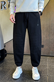 男士加绒卫裤针织休闲裤束脚裤C207-70019-P68控98，男装休闲裤，电商C207