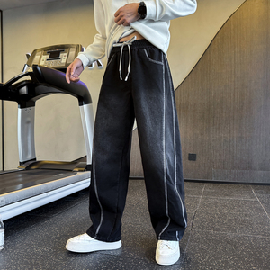 男士冬季加绒牛仔裤宽松直筒裤 C207-F78-P75控105加绒P85图片