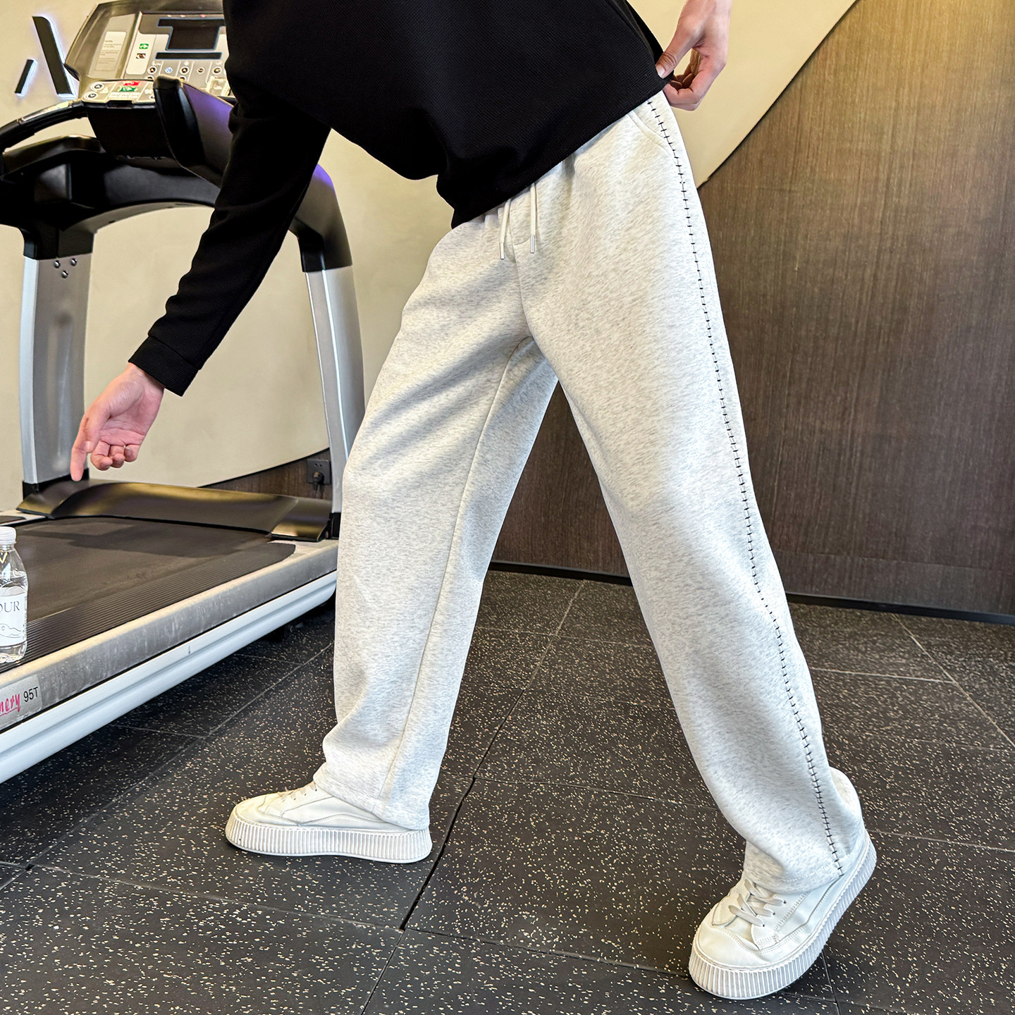 2025男士卫裤冬季新款针织休闲直筒裤C207-1129-P59控89，男装休闲裤，电商C207