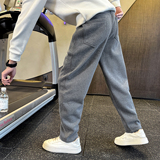 2025冬季加绒卫裤男士针织休闲直筒裤C207-5079-P68控98，男装休闲裤，电商C207