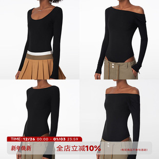 辣妹ins 连体衣女春夏内搭T恤美式 ABMY 人手一件4种穿法弹力修身