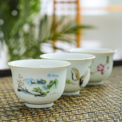 中式复古釉上彩德化白瓷