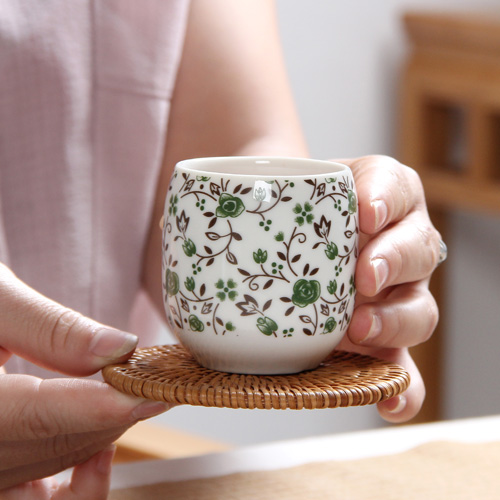 茶杯陶瓷青花瓷中式茶杯小号瓷单杯一口杯品茗杯啤酒杯子红茶杯