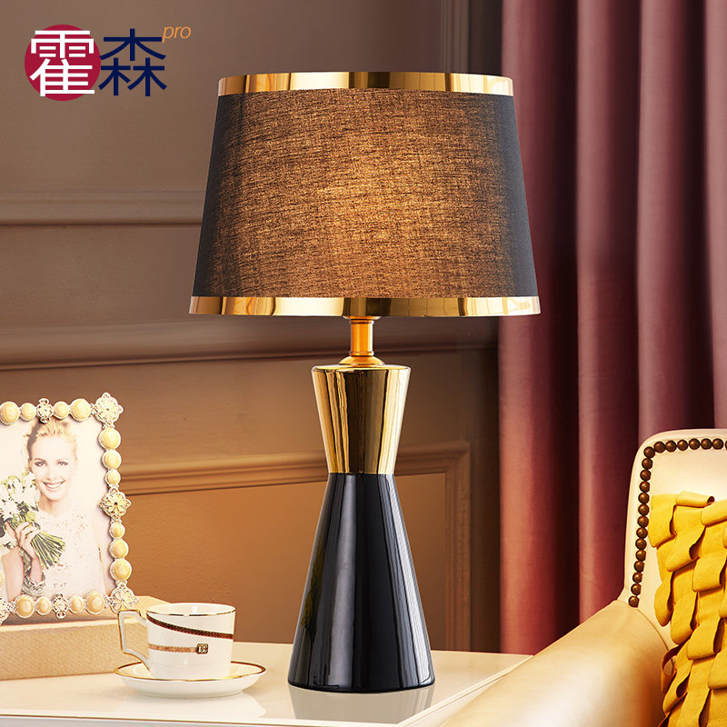 轻奢后现代卧室装饰床头灯欧式创意简约温馨结婚陶瓷客厅美式台灯