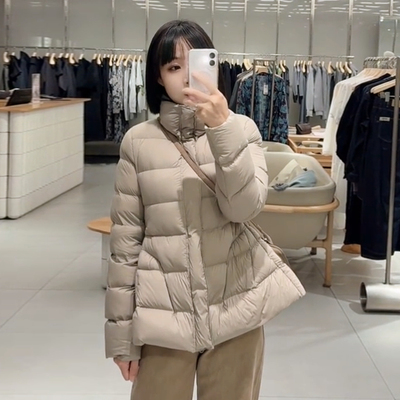2025秋冬新品收腰短款羽绒服女