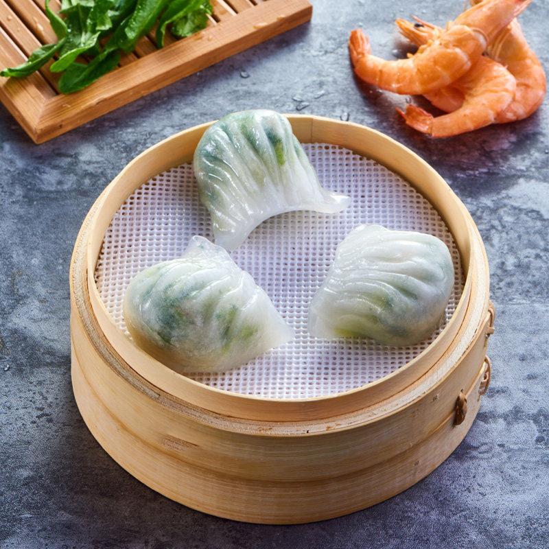 水晶虾仁蒸饺720g水晶饺子虾饺皇粤式点心港式早餐儿童早餐青菜