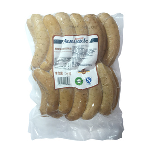 欧威德黑椒维也纳香肠一袋2公斤黑椒香辣烧烤肠休闲热狗火腿肠