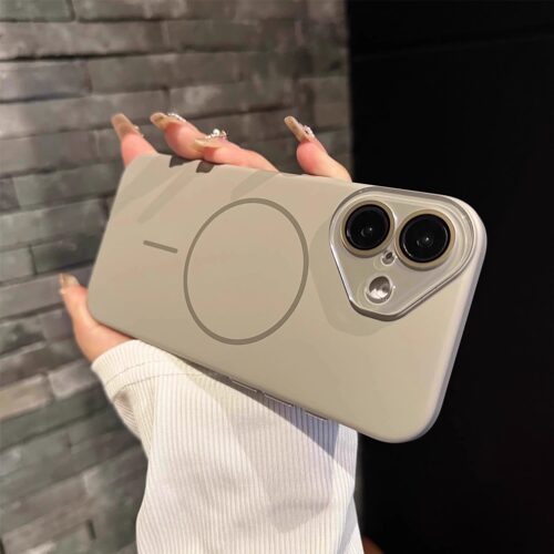 【水晶镜头膜】柔润PC适用于iPhone16手机壳苹果16promax细圈磁吸13高级感15pro防摔纯色磨砂14plus情侣12pro