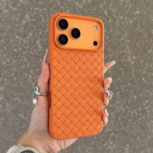 轻薄编织散热适用于iPhone17promax手机壳苹果17Air硅胶防摔16plus透气简约个性15新款小众14防指纹12pro男女