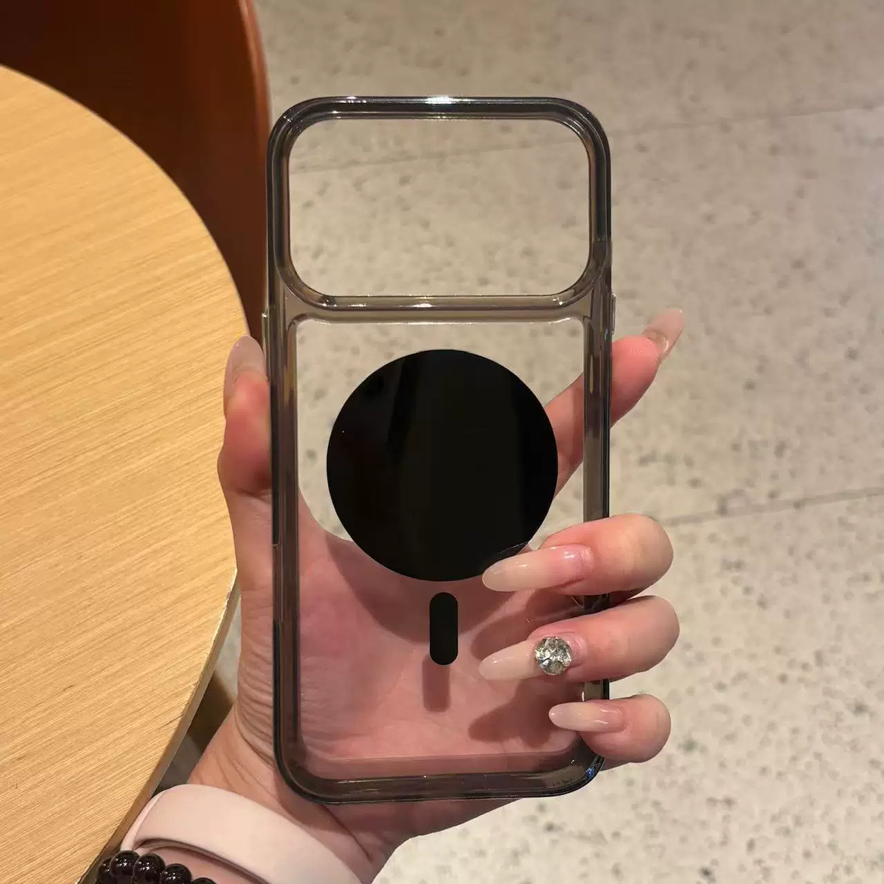 透明ins棒棒糖磁吸太空壳适用苹果18promax手机壳创意iPhone18pro亚克力背板17promax软边17pro防摔保护套