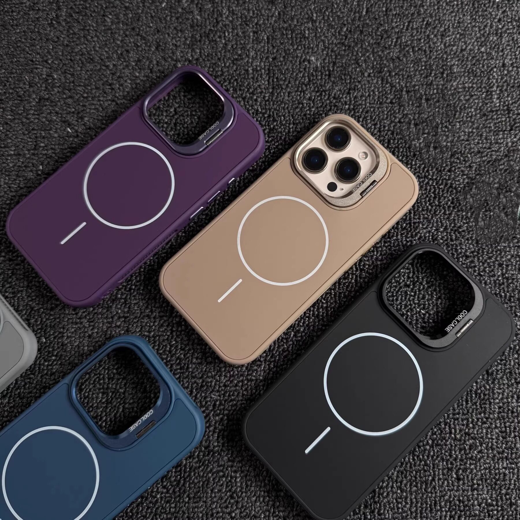 抗污【UV分子工艺】适用苹果16promax磁吸防摔触感手机壳iPhone15Pro带镜头支架14p有机硅13/12散热保护套i11