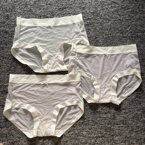 三件冰丝内裤女中腰超薄无痕速干贴身面膜裤舒适透气女士三角裤头