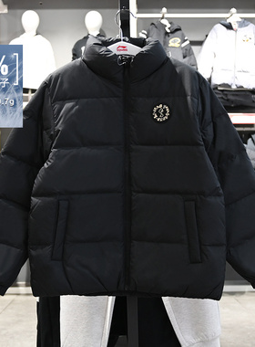 李宁男大童短羽绒服2025冬季新款85%鸭绒保暖宽松立领外套YYMV063