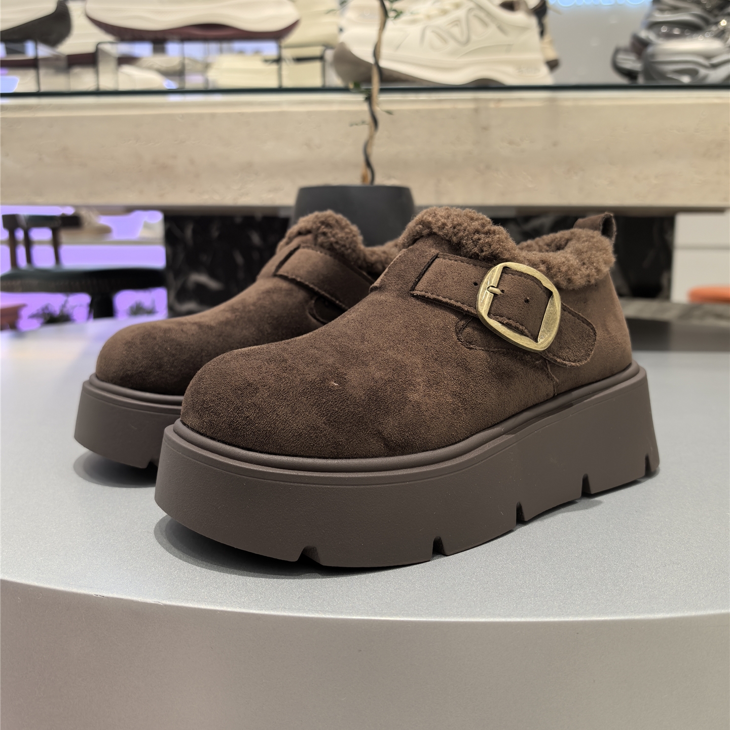 钎度厚底勃肯鞋女2025冬季新款