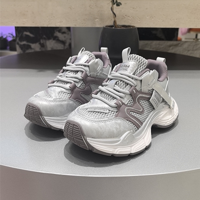 春季女厚底透气增高老爹鞋