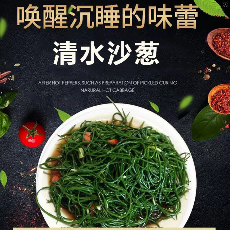 清水沙葱新鲜野沙葱袋装腌制特色腌菜原味凉菜野菜批发价家用商用