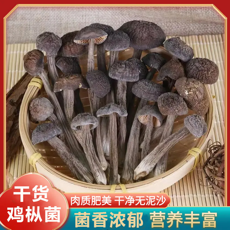 鸡枞菌干货黑皮鸡枞菌菌菇干货黑皮鸡枞干货菌菇煲汤炒菜安康特产