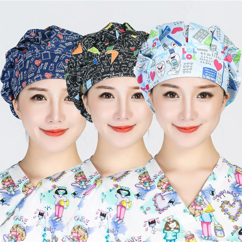 女医生护士长发花手术帽