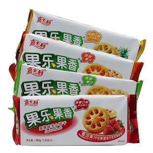 嘉士利果乐果香205g果酱夹心饼干蓝莓香橙草莓休闲小吃零食批发
