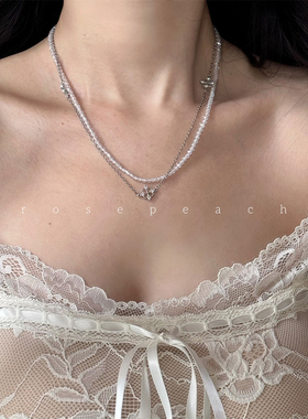 rosepeach「轻奢系列」原创小众少女bling千金风气质双层锆石项链