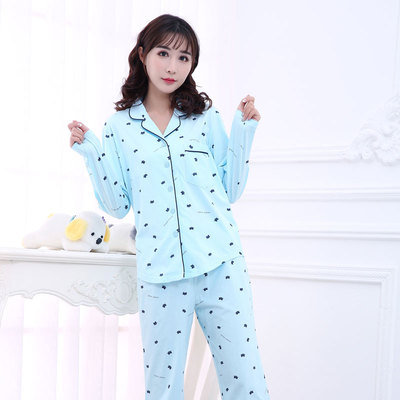 睡衣女士全棉印花甜蜜风长袖长裤