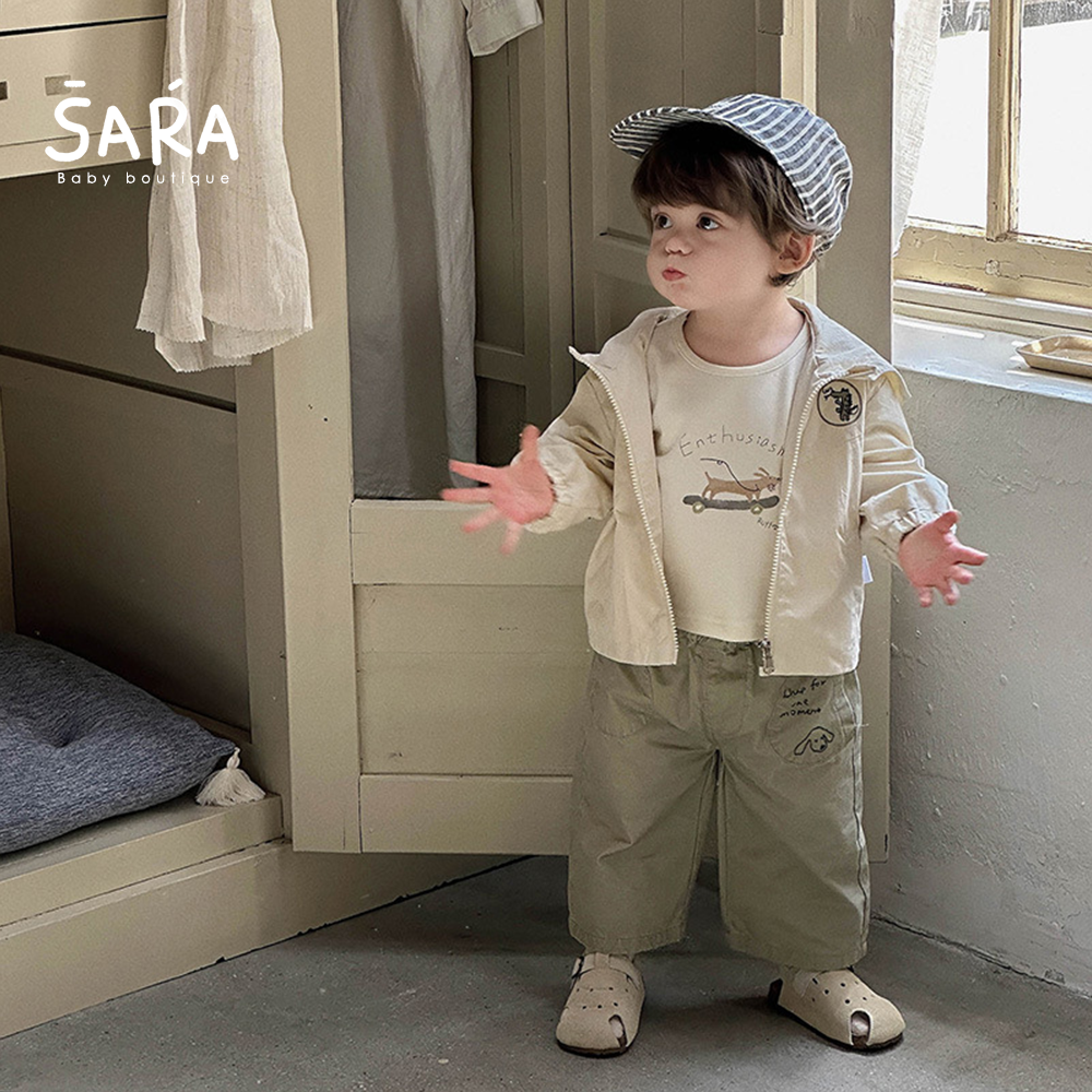 婴儿春秋衣服洋气小男孩套装打底衫连帽外套休闲裤外出服百搭童装